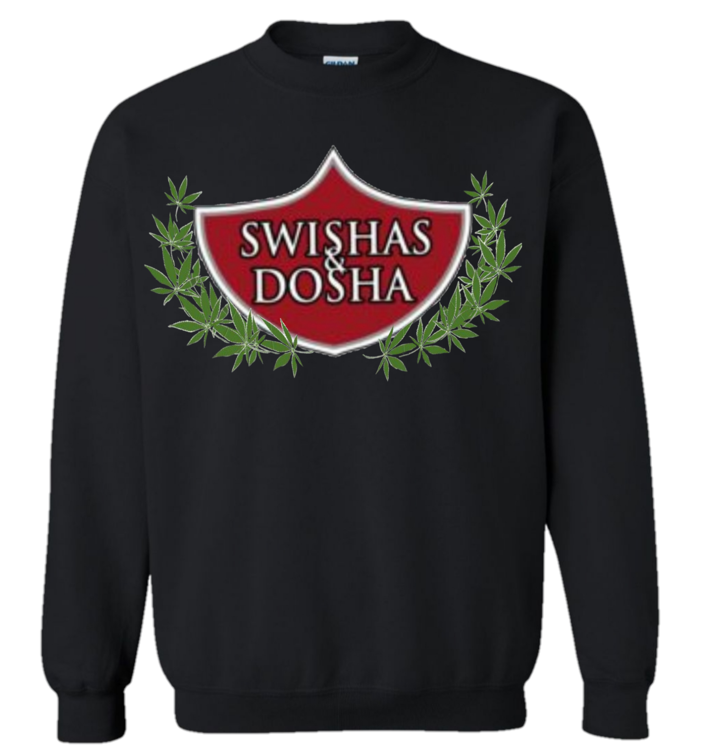 Swishas and Dosha Black Sweatshirt