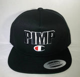 black and white pimp c champion snapback hat cap