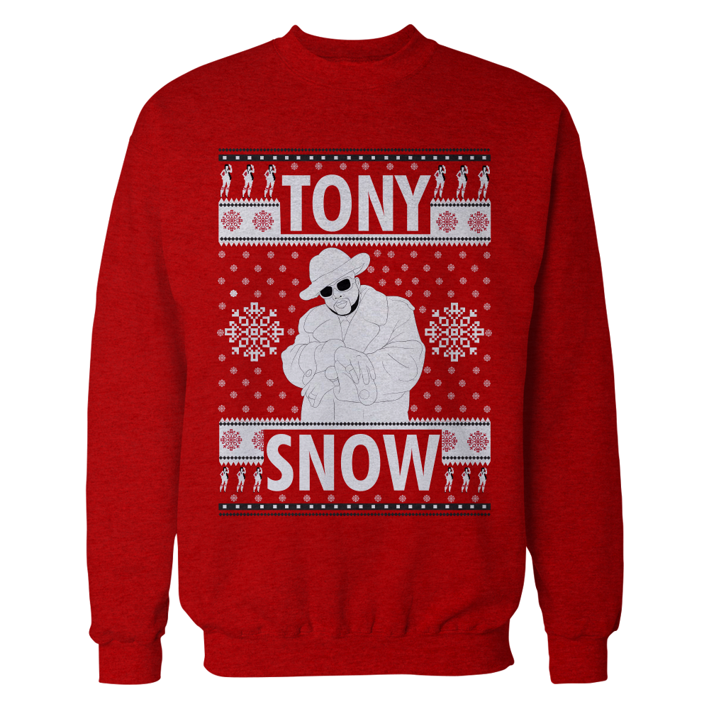 Pimp C Red Turn Heads Tony Snow Trill Christmas Sweater