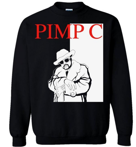 Black Pimp C inspired Tony Montana of the South Crewneck Sweatshirt